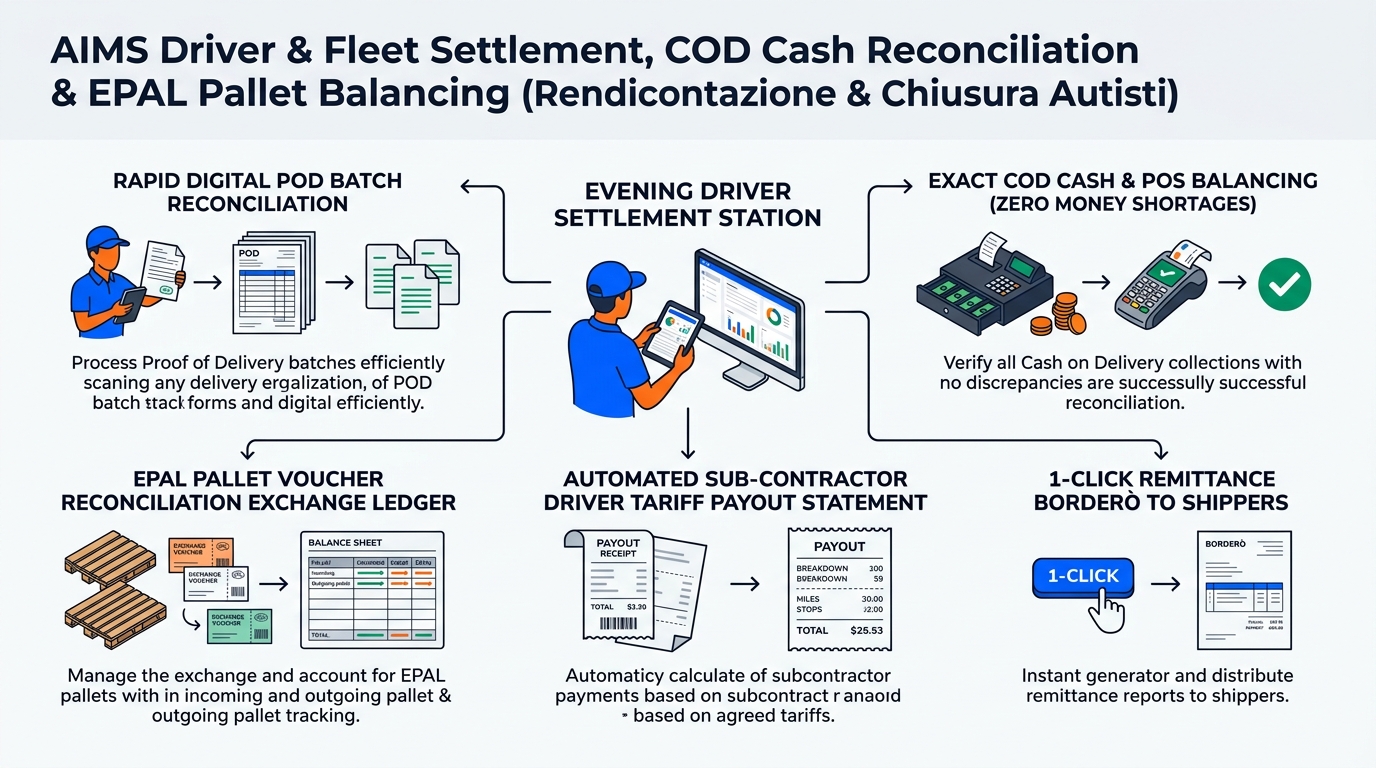 AIMS Driver Settlement & COD EPAL Reconciliation